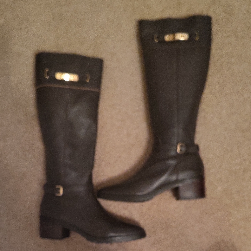 Coach Sullivan Safari Pebbled Brown Leather Boots